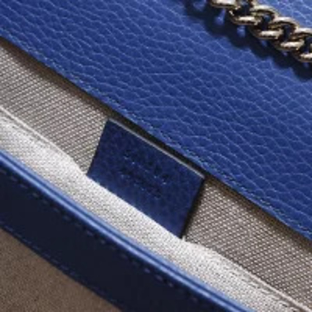Gucci Interlocking GG Shoulder Bag Leather Blue - Picture 11 of 13